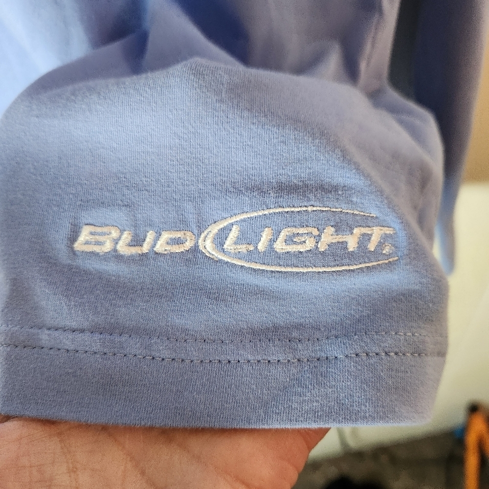Columbia XCO Blue Long Sleeve Bud Light Embroidered Size Large - Picture 9 of 15